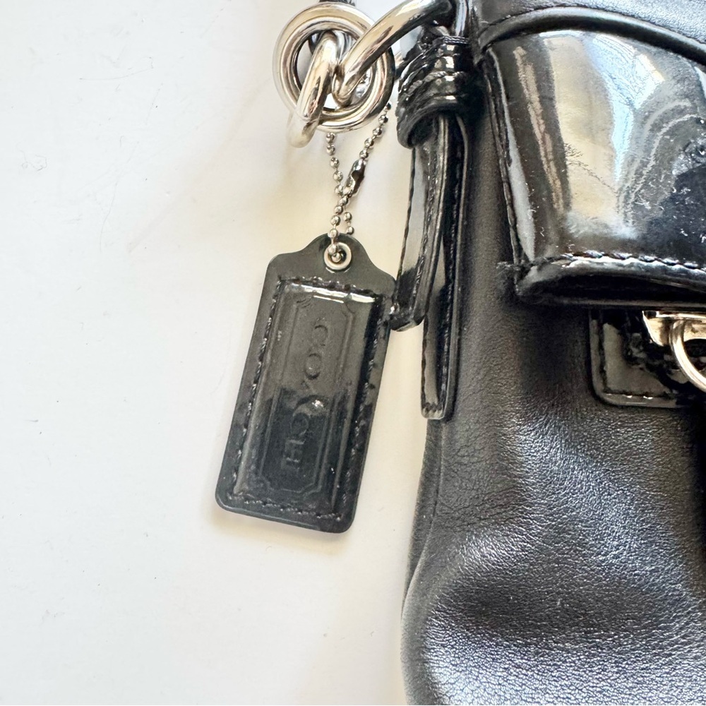Coach 13388 Bonnie Black Leather Fold over  Crossbody Bag - Picture 2 of 10